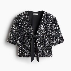 Sequin Black and Silver blouse from H&M